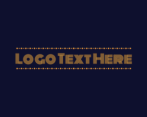 Text - Gold Art Deco Text logo design