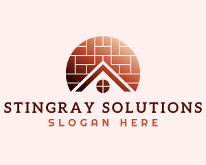 Home Brick Tiling logo design