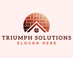 Flooring - Home Brick Tiling logo design
