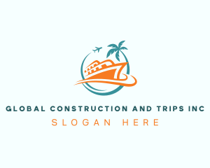 Aquatic - Vacation Cruise Airplane logo design