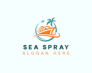 Vacation Cruise Airplane logo design