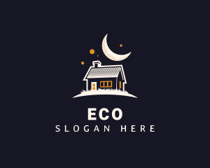 House Cabin Moon Logo