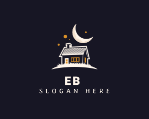 House Cabin Moon Logo