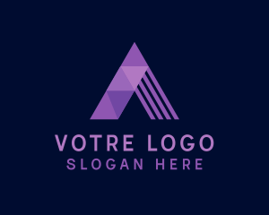 Commercial - Geometric Arc Letter A logo design