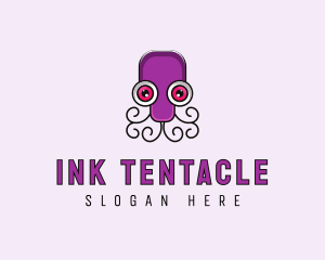 Octopus - Cartoon Octopus Tentacle logo design