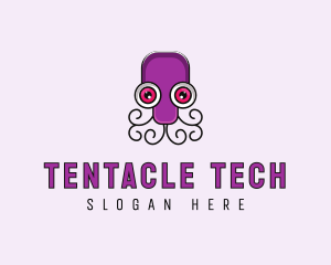 Tentacle - Cartoon Octopus Tentacle logo design