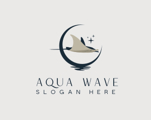 Oceanic - Mystical Moon Stingray logo design