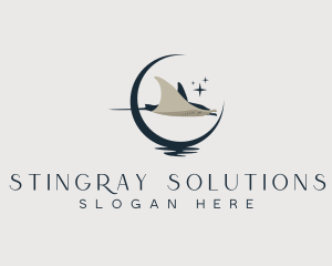 Mystical Moon Stingray logo design