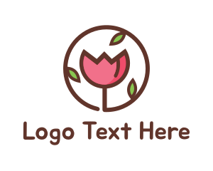 Rose - Tulip Flower Wellness Spa logo design