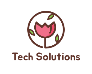 Tulip Flower Wellness Spa  logo design