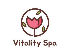 Wellness - Tulip Flower Wellness Spa logo design