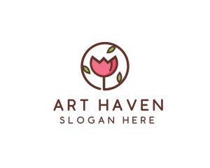 Tulip Flower Wellness Spa  logo design