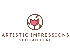 Tulip Flower Wellness Spa  logo design