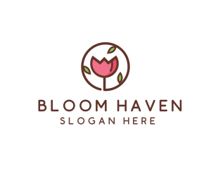 Tulip Flower Wellness Spa  logo design