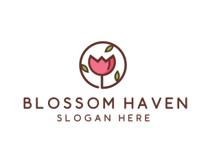 Tulip Flower Wellness Spa  logo design