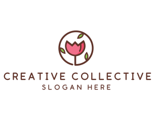 Tulip Flower Wellness Spa  logo design