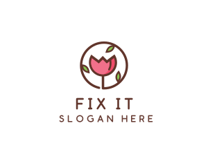 Tulip Flower Wellness Spa  logo design