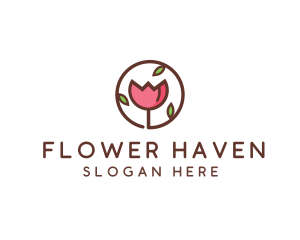 Blossoming - Tulip Flower Wellness Spa logo design
