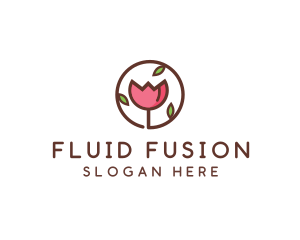 Tulip Flower Wellness Spa  logo design