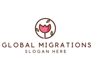 Tulip Flower Wellness Spa  logo design