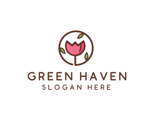 Tulip Flower Wellness Spa  logo design