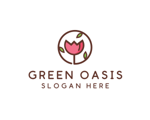 Tulip Flower Wellness Spa  logo design