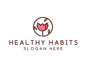 Tulip Flower Wellness Spa  logo design