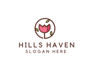 Tulip Flower Wellness Spa  logo design