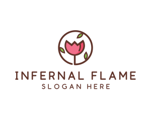 Tulip Flower Wellness Spa  logo design