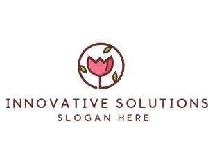 Tulip Flower Wellness Spa  logo design