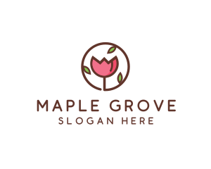 Tulip Flower Wellness Spa  logo design