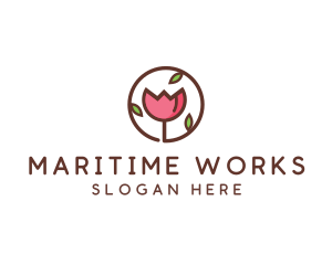 Tulip Flower Wellness Spa  logo design