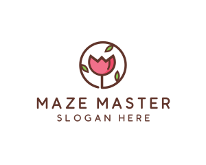 Tulip Flower Wellness Spa  logo design