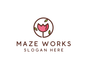 Tulip Flower Wellness Spa  logo design