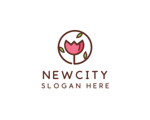 Tulip Flower Wellness Spa  logo design