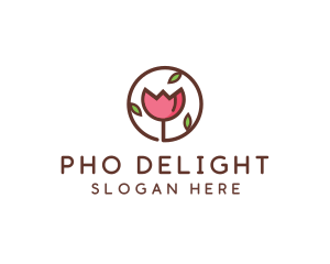 Tulip Flower Wellness Spa  logo design