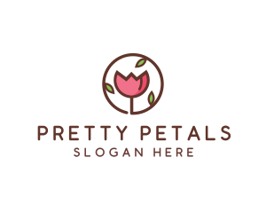 Tulip Flower Wellness Spa  logo design