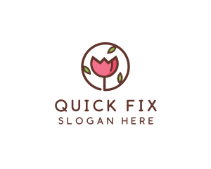 Tulip Flower Wellness Spa  logo design