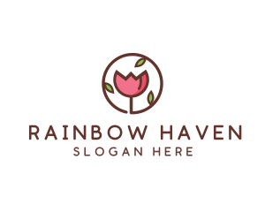 Tulip Flower Wellness Spa  logo design