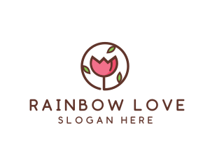 Tulip Flower Wellness Spa  logo design