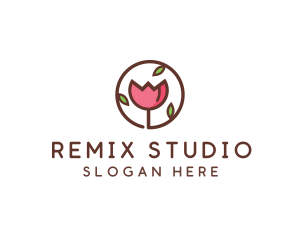 Tulip Flower Wellness Spa  logo design