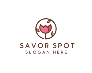 Tulip Flower Wellness Spa  logo design