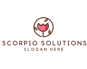 Tulip Flower Wellness Spa  logo design