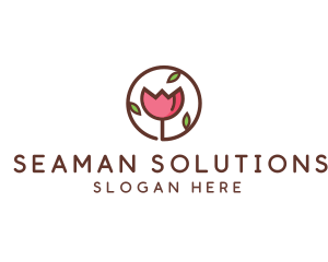 Tulip Flower Wellness Spa  logo design