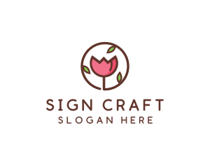 Tulip Flower Wellness Spa  logo design