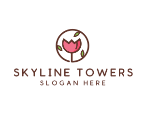 Tulip Flower Wellness Spa  logo design