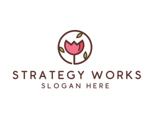 Tulip Flower Wellness Spa  logo design