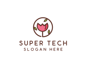 Tulip Flower Wellness Spa  logo design