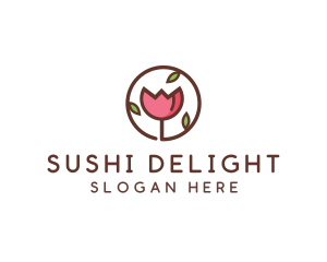 Tulip Flower Wellness Spa  logo design