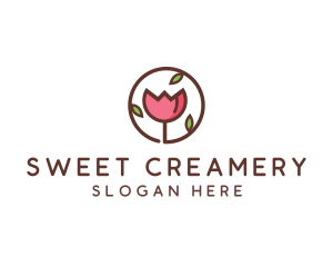 Tulip Flower Wellness Spa  logo design